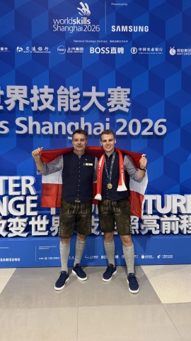 Jonas Danninger holt ein Medallion for Excellence bei den Worldskills 2026 in Shanghai