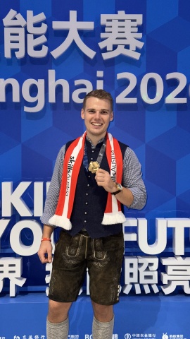 Jonas Danninger holt ein Medallion for Excellence bei den Worldskills 2026 in Shanghai
